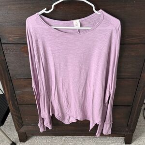 Relaxed Light Lavender Long-Sleeve Tee